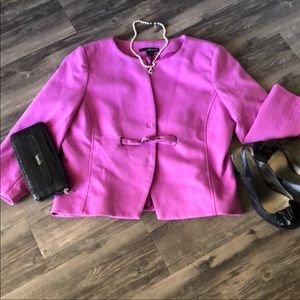 Willi Smith Pink Career Jacket size Large Pink Power Breast Cancer Awareness